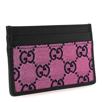Gucci Monogram Multicolor Retro Interlocking G Card Holder Pink Blue 3 of 7