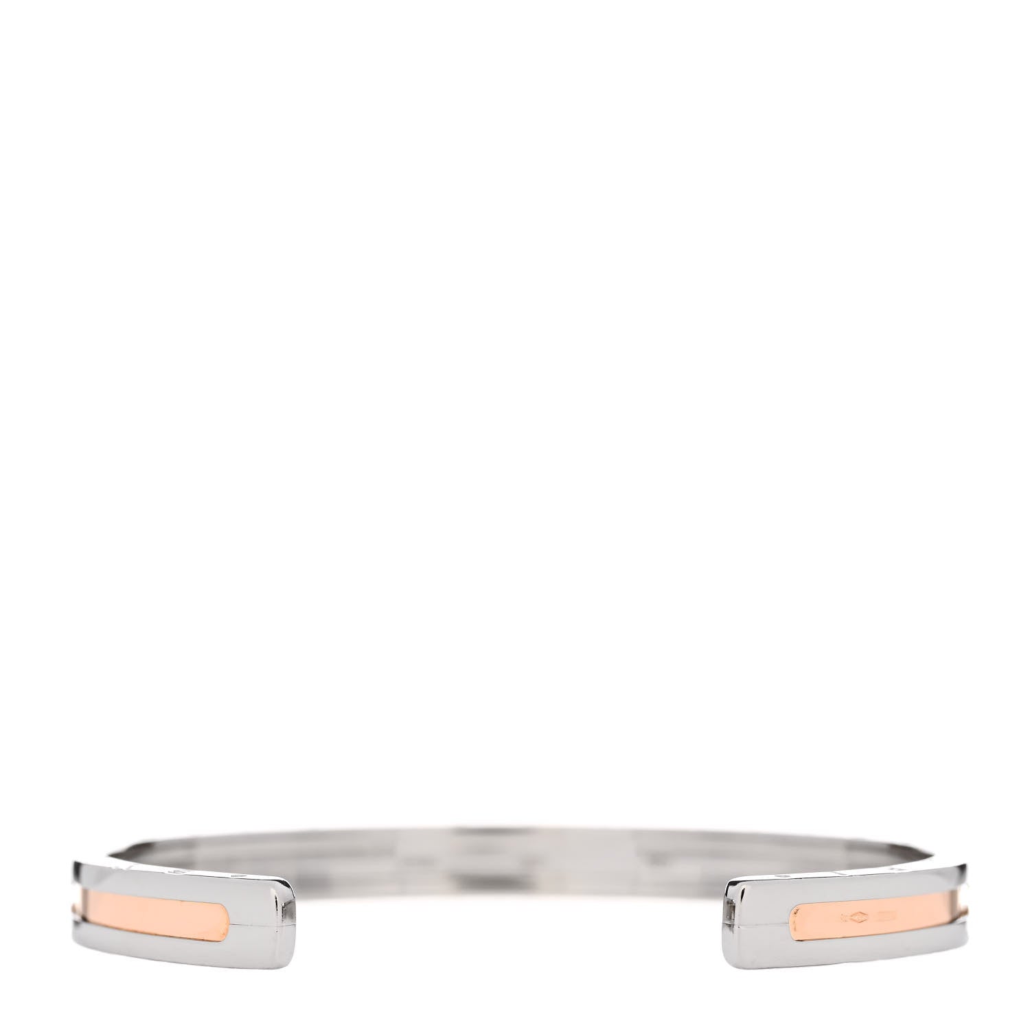 Bulgari 18K Rose Gold Stainless Steel B.Zero1 Cuff Bracelet SM 2 of 4