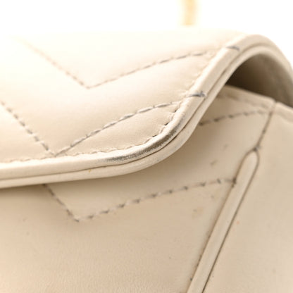 Gucci Calfskin Matelasse Super Mini GG Marmont Shoulder Bag White 21 of 23