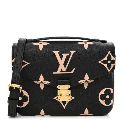 Louis Vuitton Empreinte Monogram Giant Pochette Metis Black Beige 1 of 10