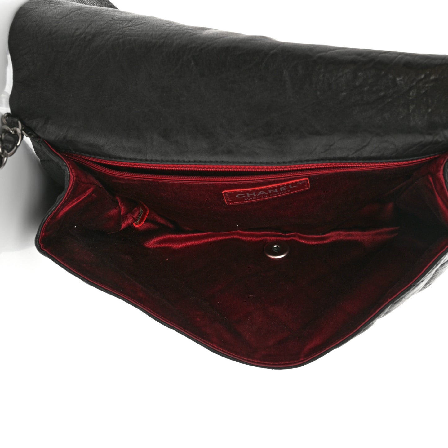 Lambskin Quilted Medium Leo Lion Flap Clutch Black