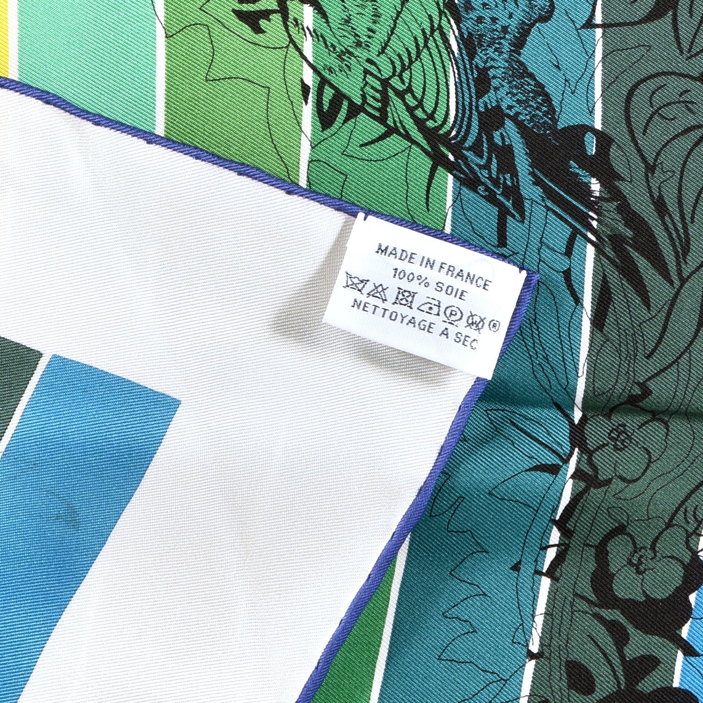 Silk Carre Jungle Love Rainbow Scarf 90 Rose Vert Jaune