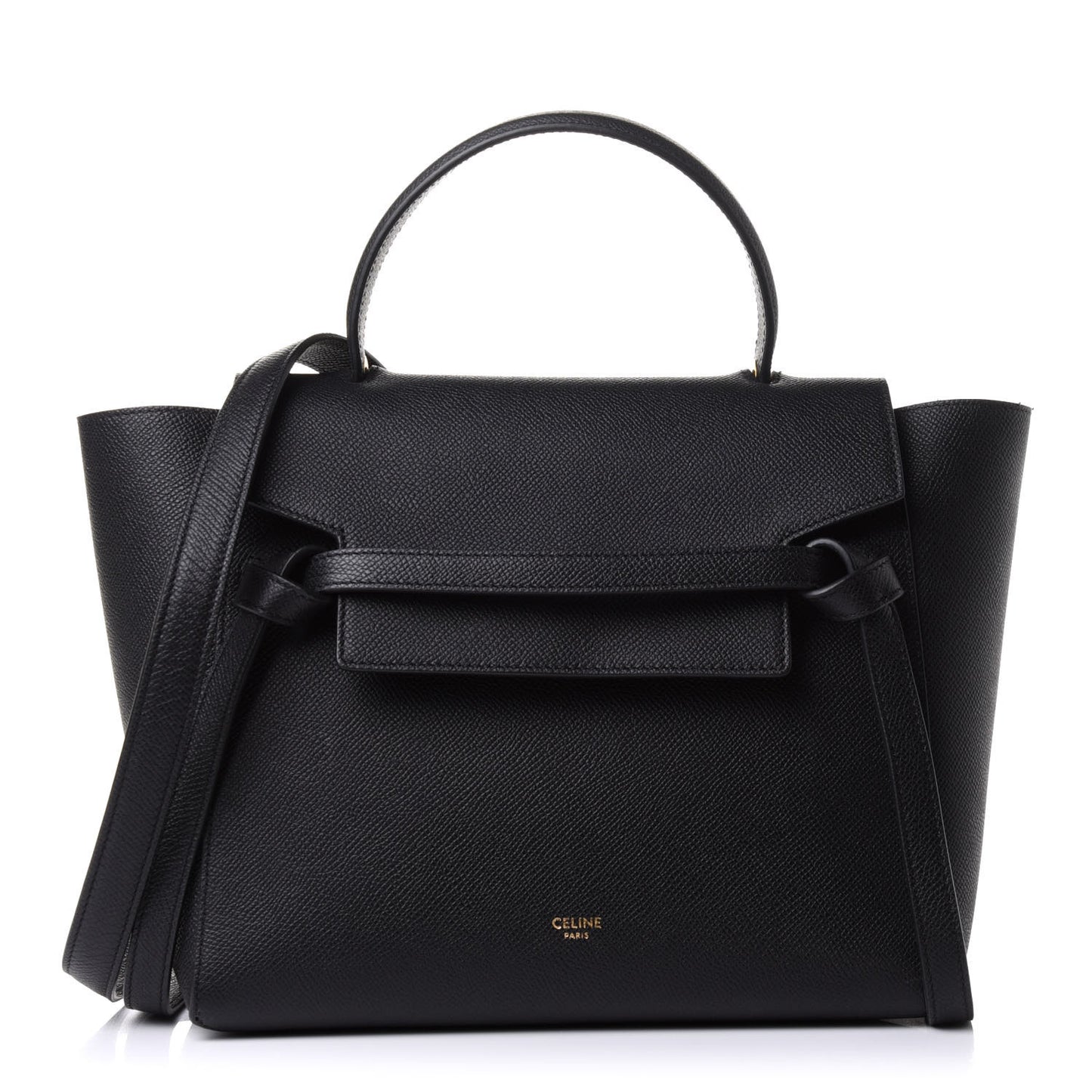 Baby Grained Calfskin Micro Belt Bag Black