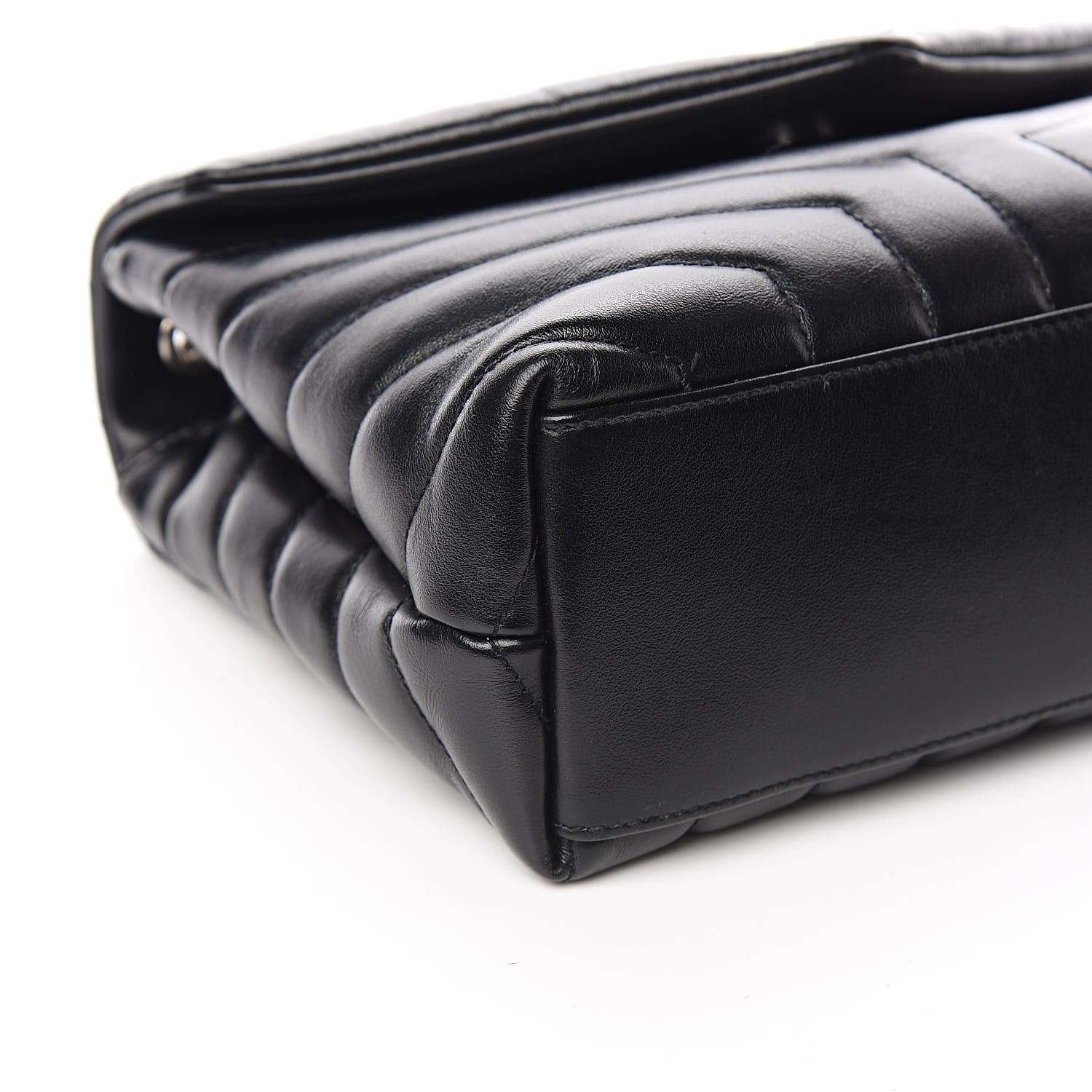 Saint Laurent Calfskin Y Quilted Monogram Small Loulou Chain Satchel Black 8 of 10