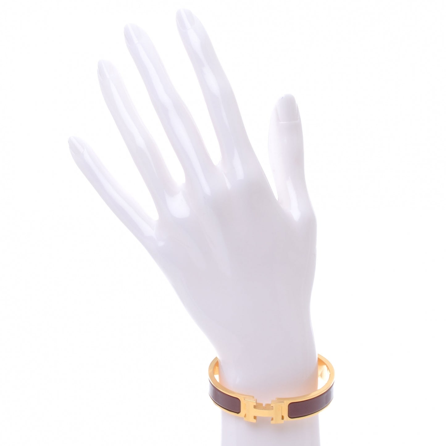 Narrow Enamel Clic Clac H Bracelet PM Bourgogne