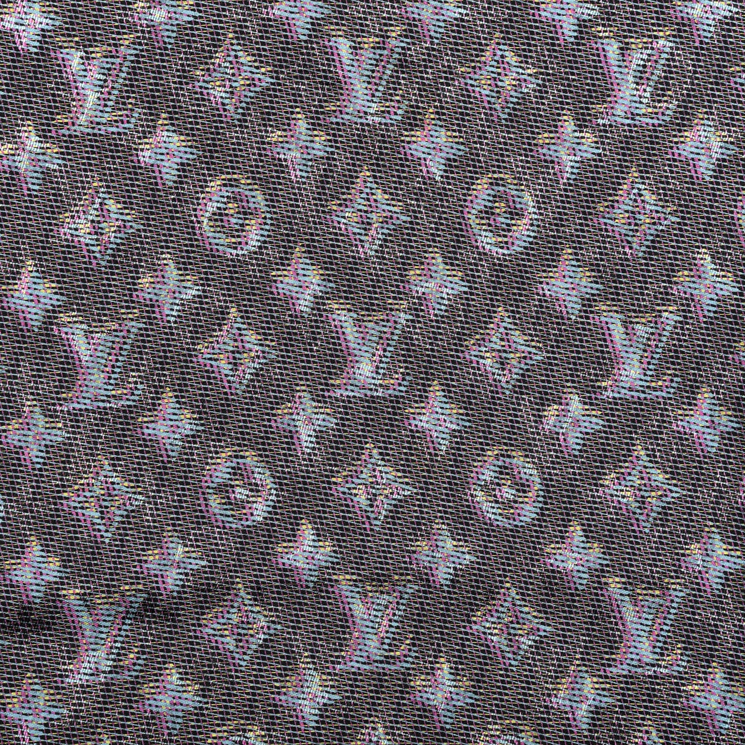 Louis Vuitton Wool Silk Monogram LV Pop Shawl Blue 3 of 4