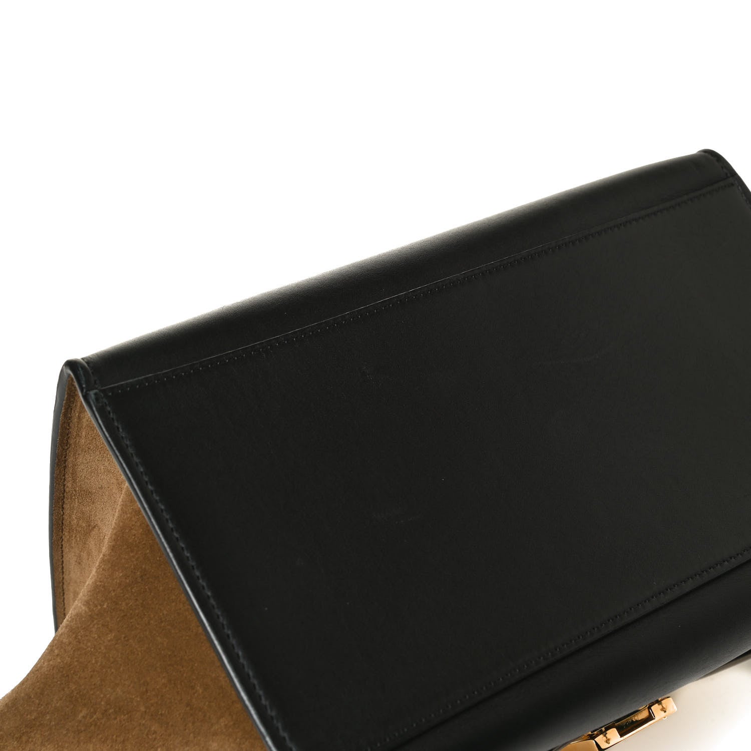 Celine Smooth Calfskin Suede Medium Tri-Color Trapeze Cream Black Brown 15 of 20