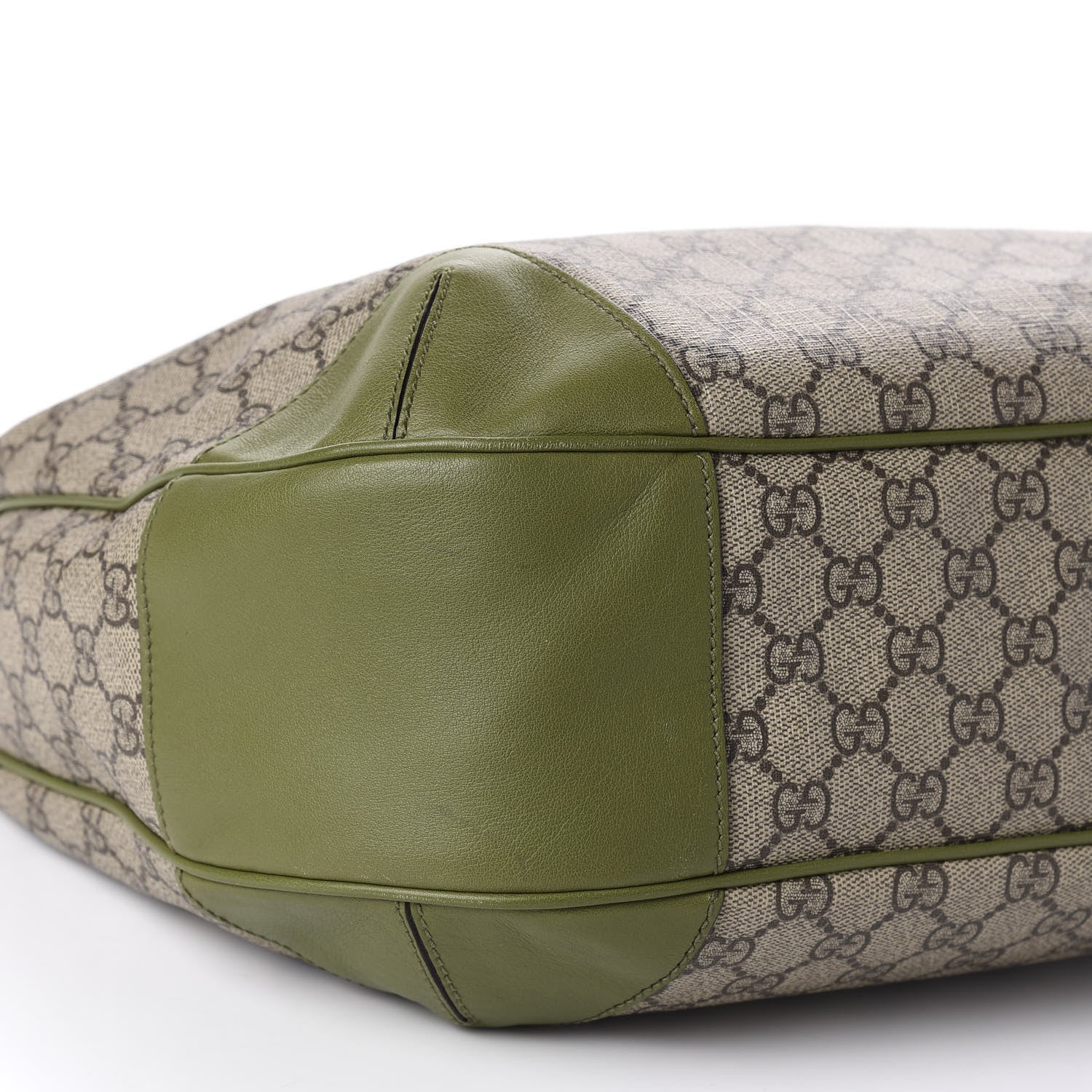 Gucci GG Supreme Monogram Margaux Calfskin Medium Nice Hobo Beige Ebony Green 6 of 10