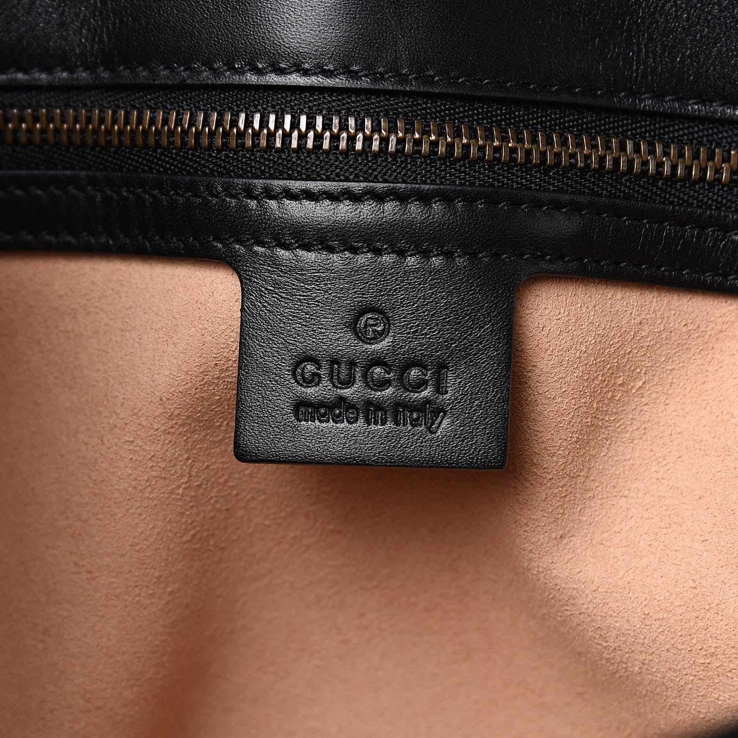 Gucci Calfskin Matelasse Medium GG Marmont Shoulder Bag Black 6 of 13