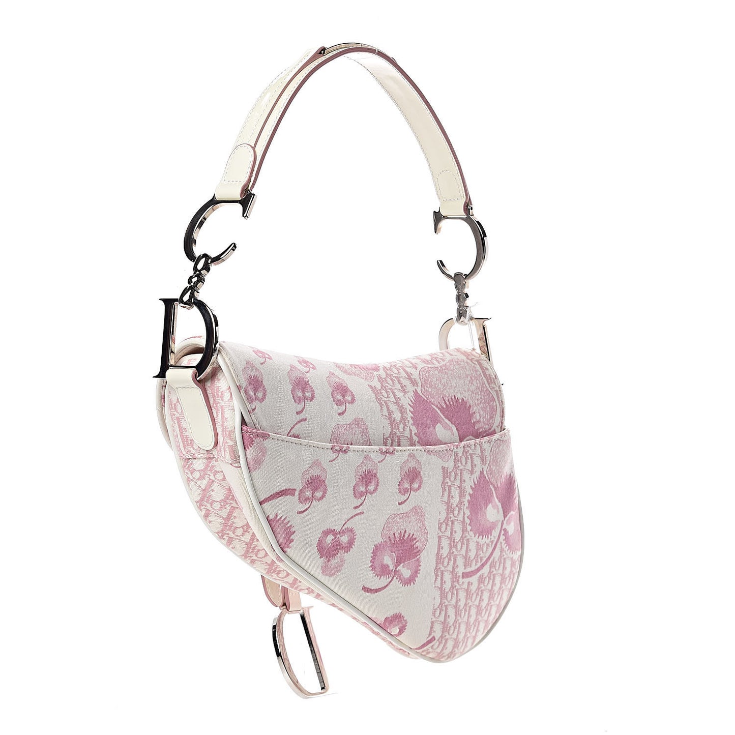 Monogram Floral Saddle Bag Pink