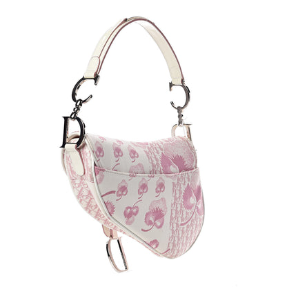 Christian Dior Monogram Floral Saddle Bag Pink 3 of 9