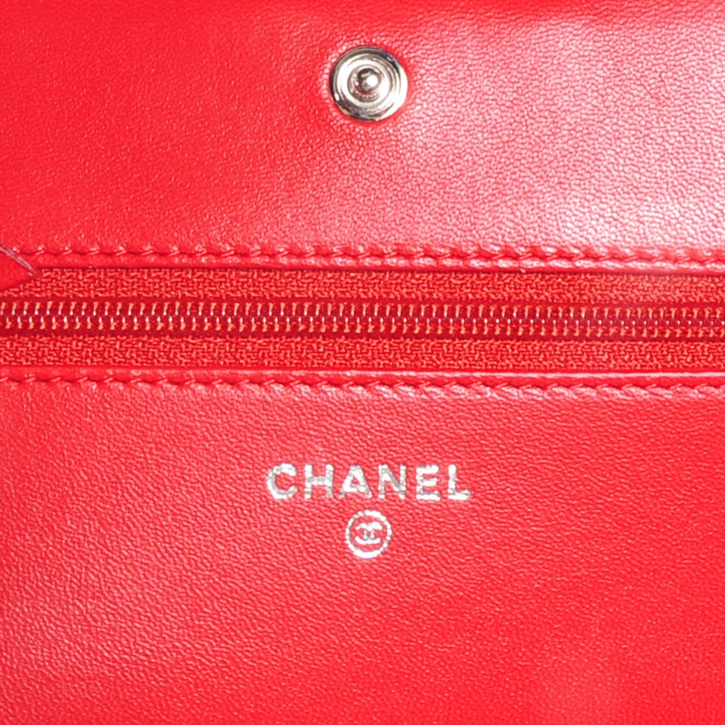Lambskin Quilted Boy Wallet On Chain WOC Red