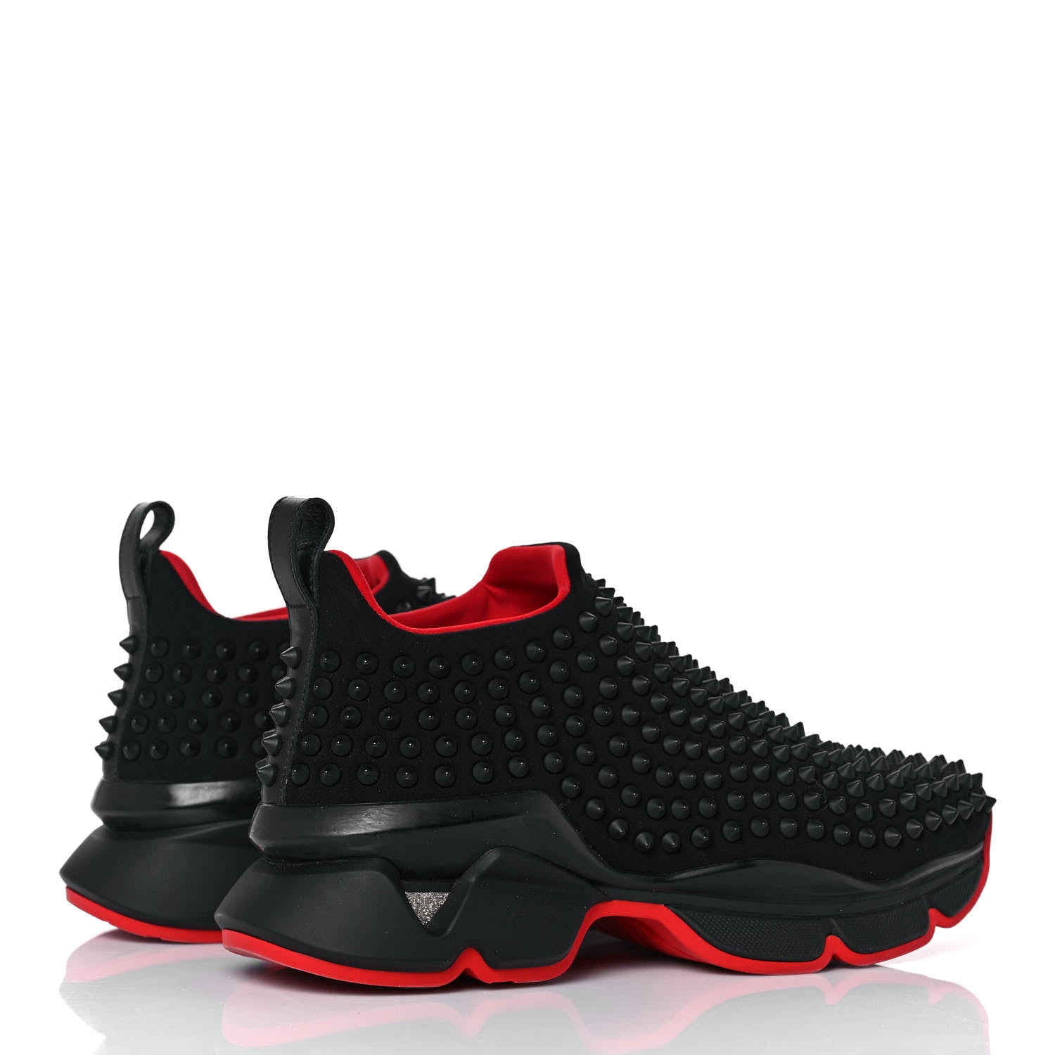 Christian Louboutin Neoprene Spike Sock Donna Flat Sneakers 37.5 Black 4 of 7