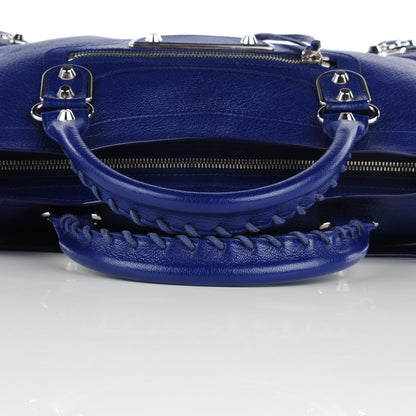 Balenciaga Chevre Silver Metallic Edge Hardware City Bleu Roi 5 of 8