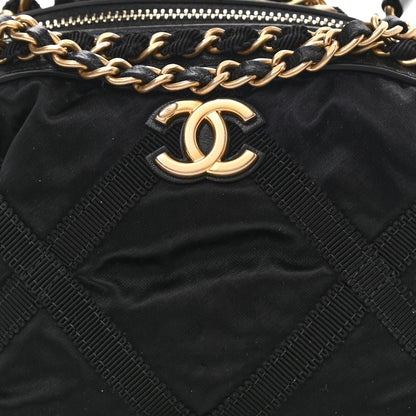 Chanel Nylon Grosgrain Quilted Lifestyle Clutch with Chain Black 8 of 10