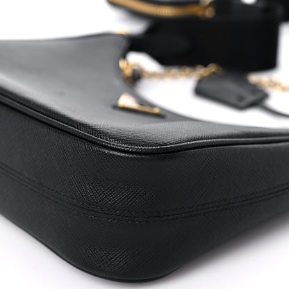 Prada Saffiano Lux Re-Edition 2005 Shoulder Bag Black 9 of 17