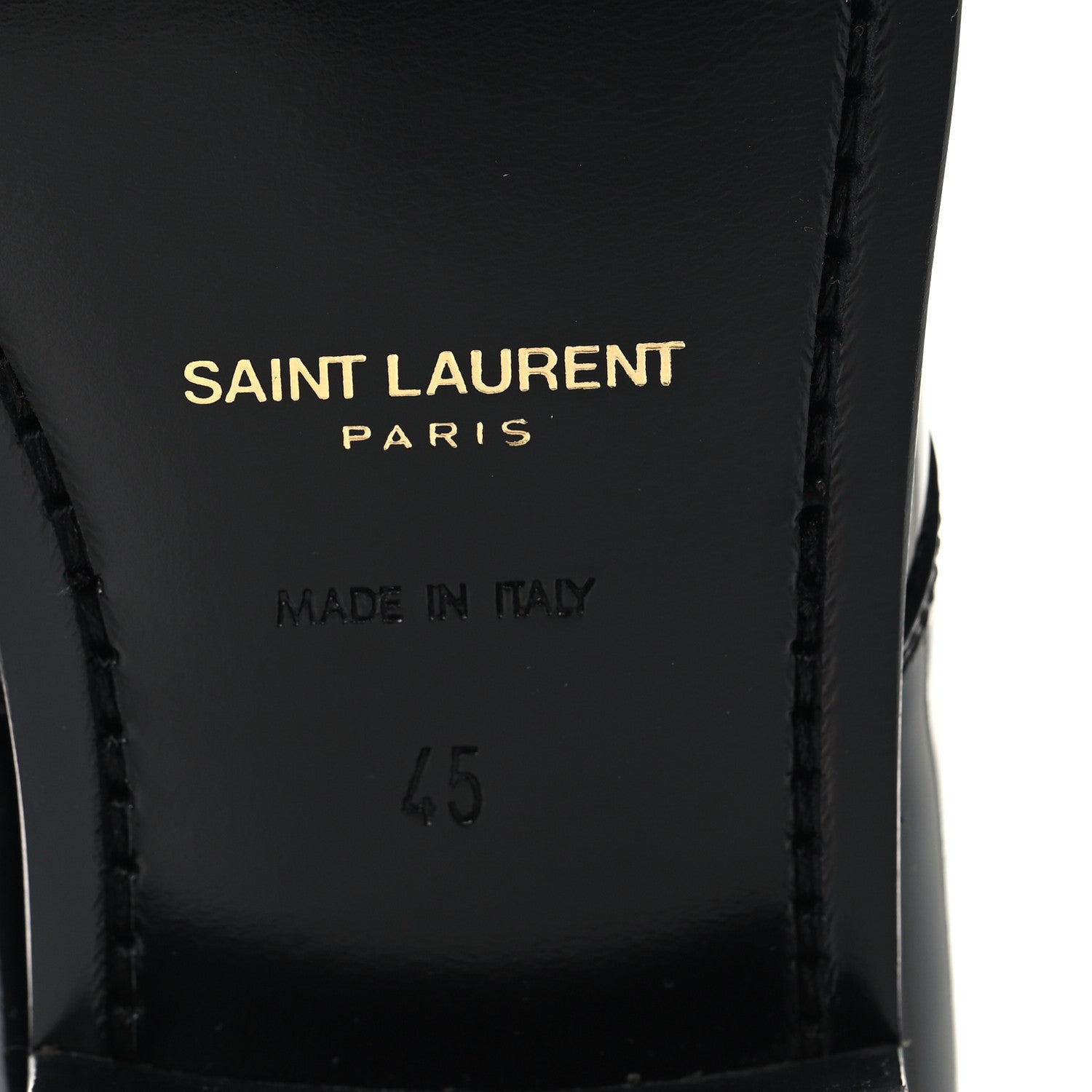 Saint Laurent Patent Calfskin Mens Wyatt Derby Lace Up Shoes 45 Black 8 of 9