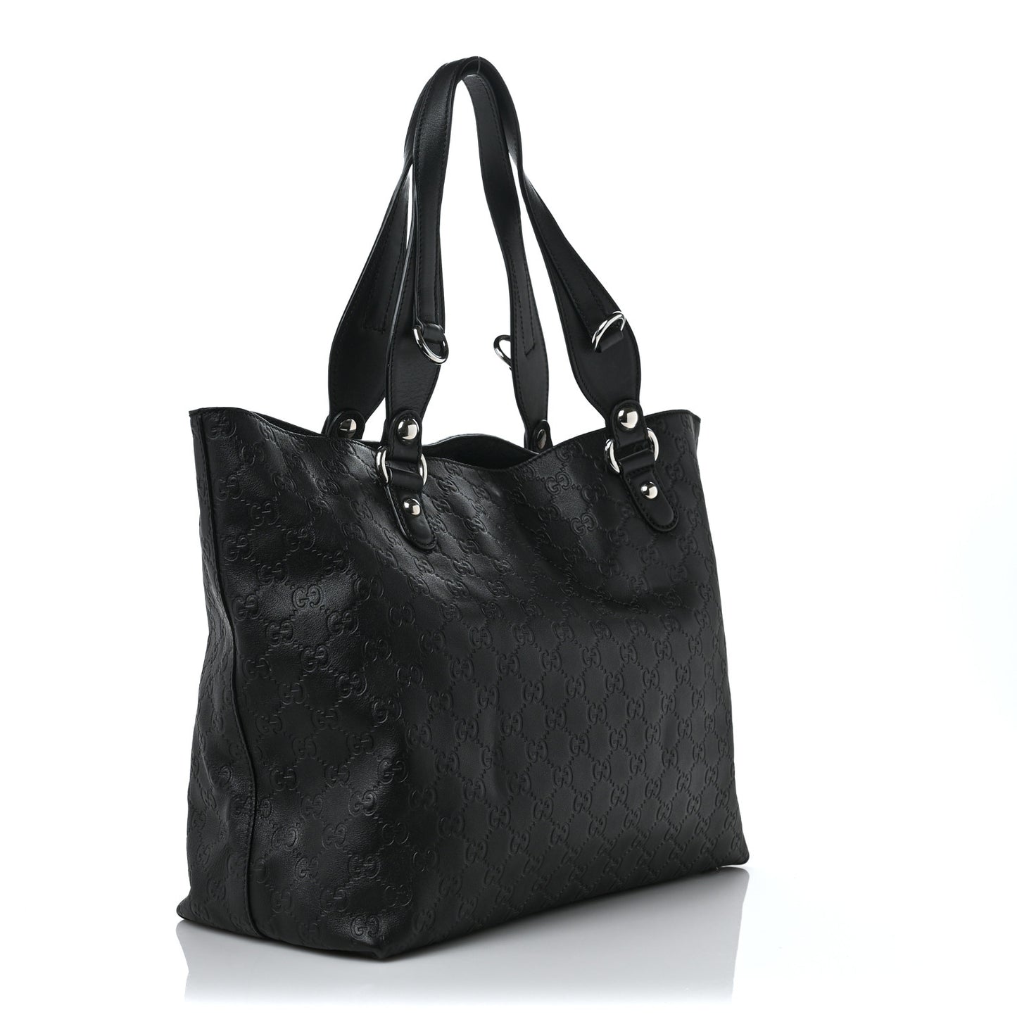 Calfskin Medium Icon Bit Tote Black
