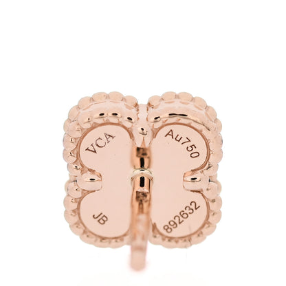 Van Cleef & Arpels 18K Rose Gold Carnelian Sweet Alhambra Earrings 5 of 6