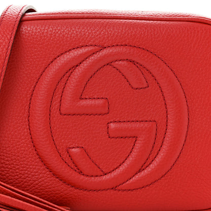 Gucci Pebbled Calfskin Small Soho Disco Bag Tabasco Red 8 of 14
