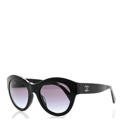 Chanel Acetate Butterfly Sunglasses 5371 Black 1 of 8