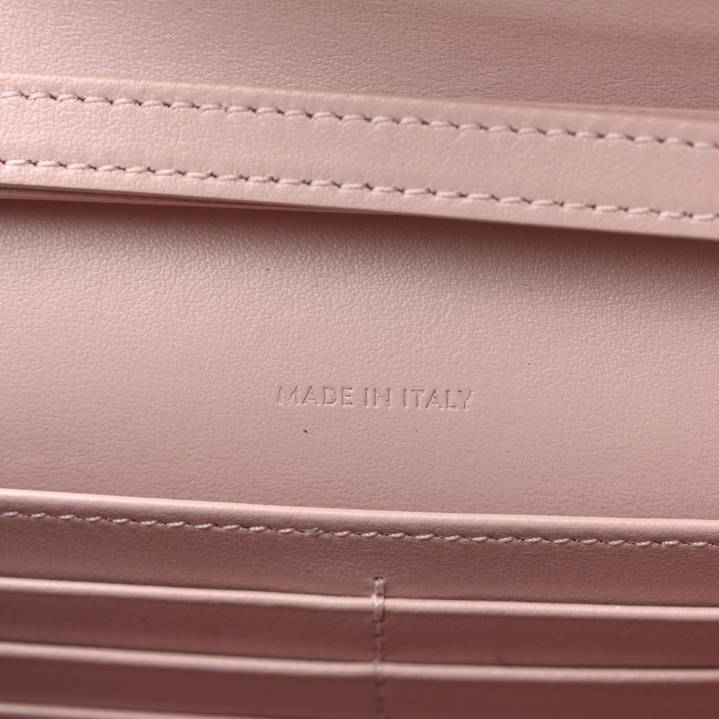 Shiny Calfskin Triomphe Margo Wallet on Chain Vintage Pink