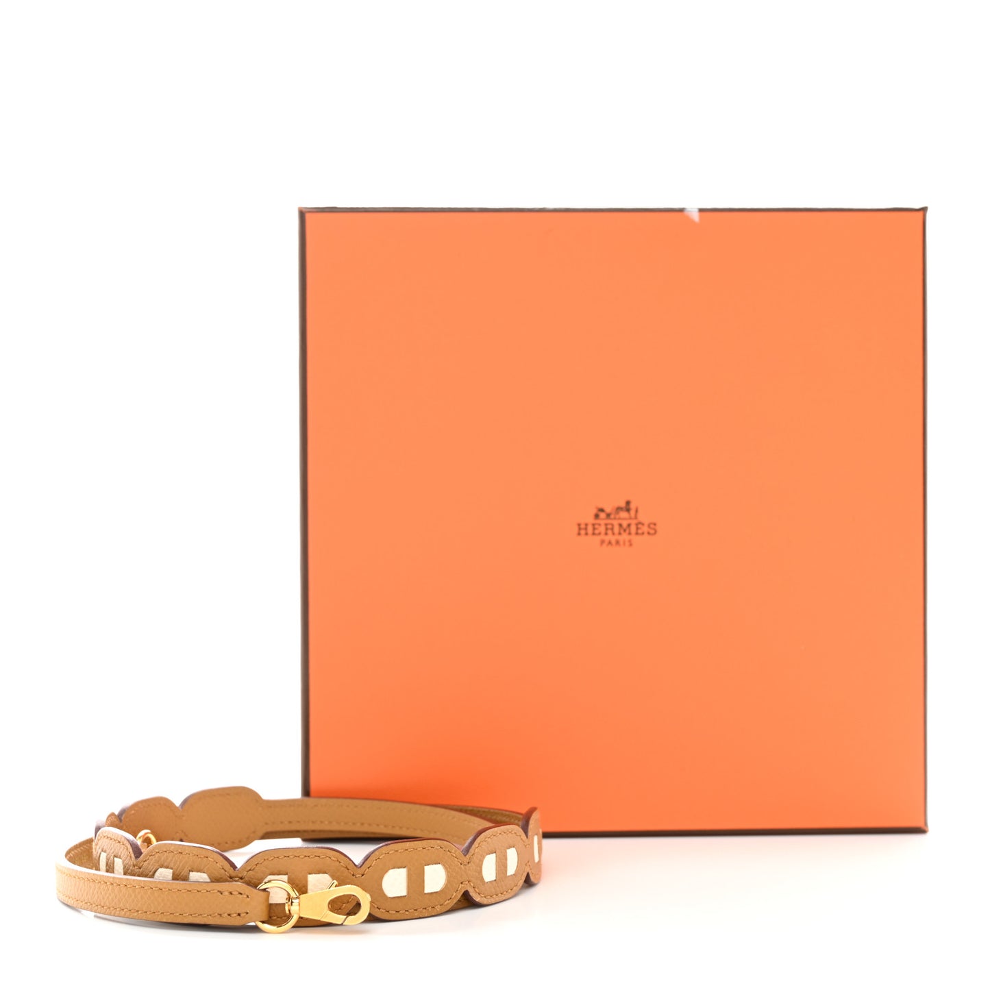 Epsom Petits Maillons Bag Strap Sesame Nata