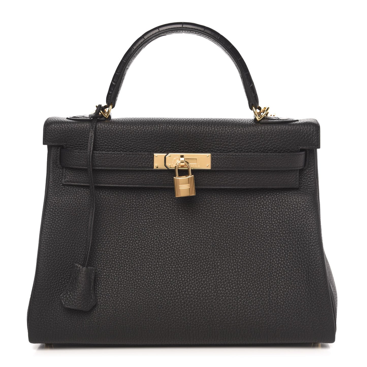 Togo Matte Alligator Kelly Retourne Touch 32 Black