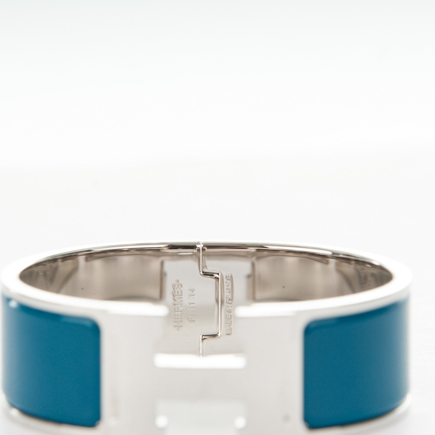 Hermes Enamel Wide Clic Clac H Bracelet PM Bleu Profond 3 of 4