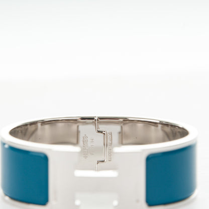 Hermes Enamel Wide Clic Clac H Bracelet PM Bleu Profond 3 of 4