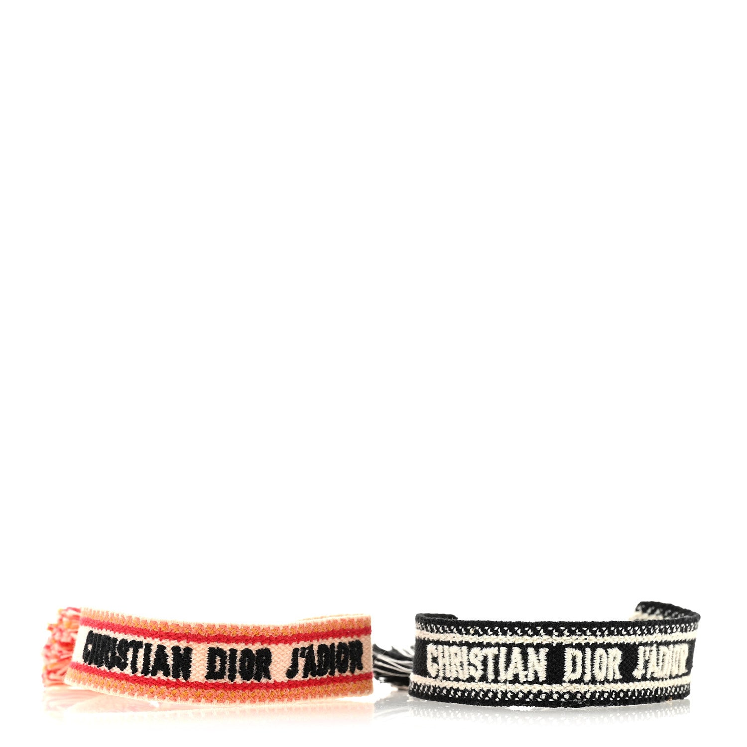 Christian Dior Woven Cotton J'Adior Friendship Bracelet Set Black Orange 3 of 6