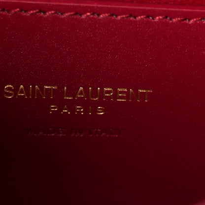 Saint Laurent Box Calfskin Mini Voltaire Shoulder Bag Burgundy 7 of 11