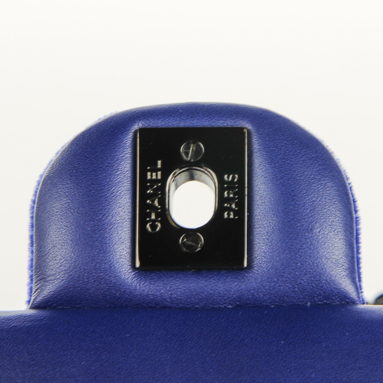 Chanel Velvet Quilted Mini Rectangular Flap Blue 6 of 8