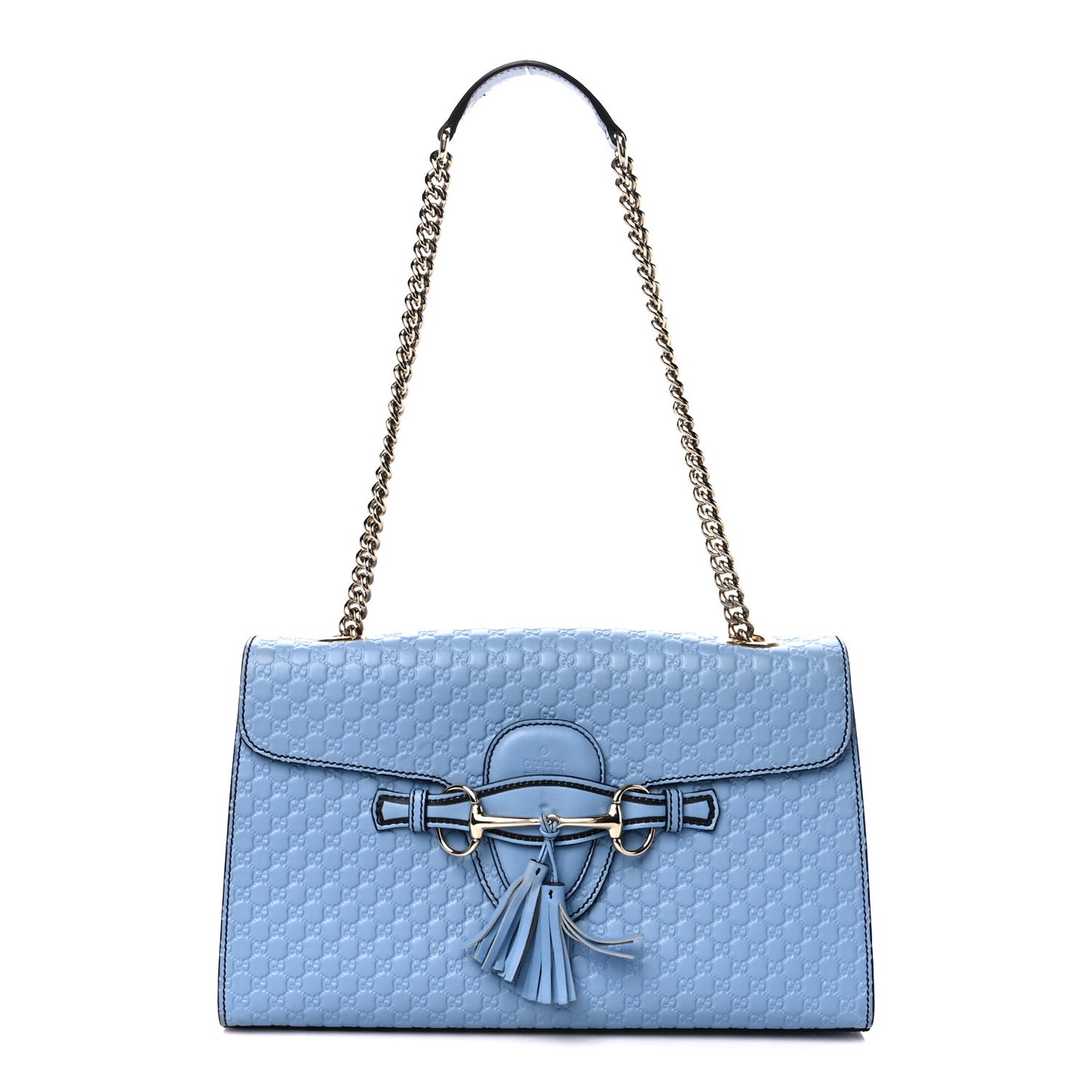 Microguccissima Medium Emily Chain Shoulder Bag Mineral Blue