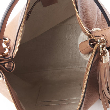 Gucci Pebbled Calfskin Large Soho Hobo Camelia 6 of 9