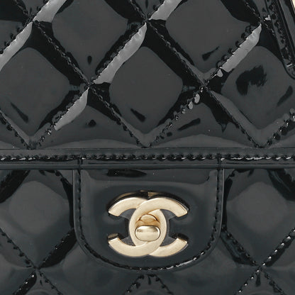Chanel Patent School Memory Mini Top Handle Flap Black 9 of 12