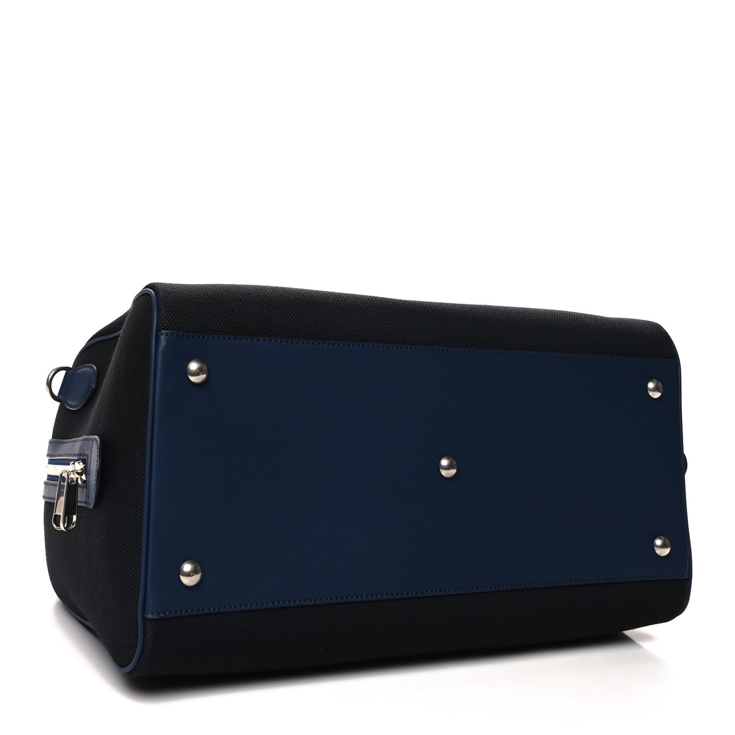 Canvas Calfskin Gucci Print Logo Large Duffle Bag Blue