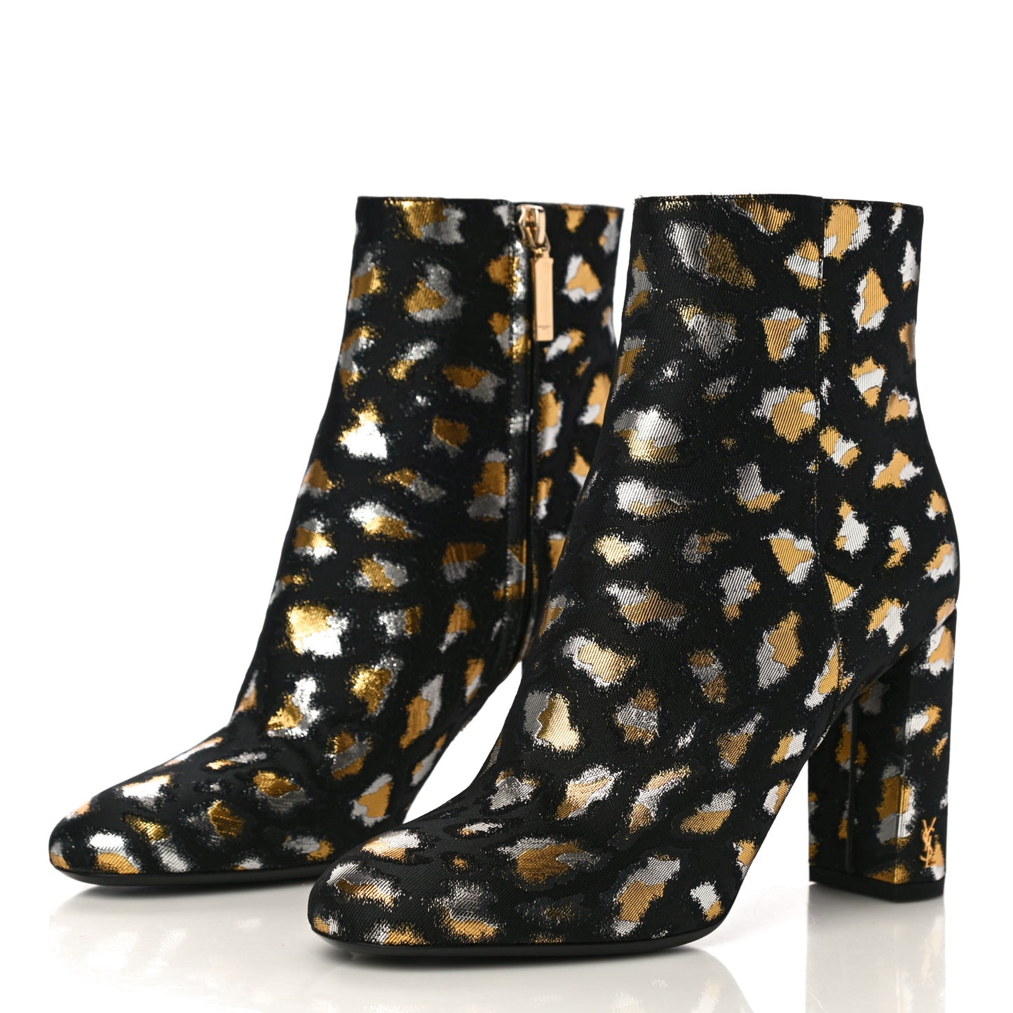 Jacquard Leopard Loulou Ankle Boots 38 Oro