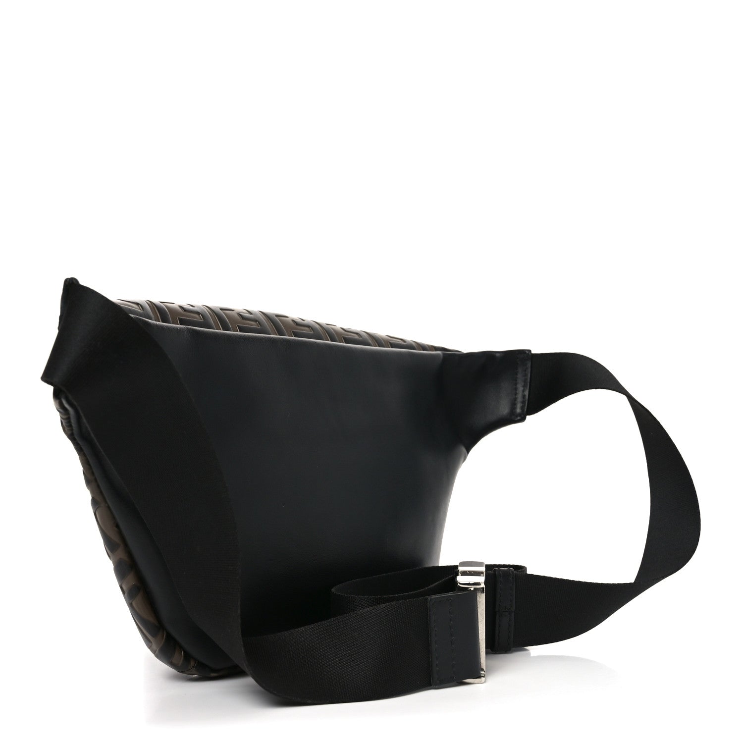 Fendi Vitello Century Bi-Color FF 1974 Embossed Belt Bag Maya Black 3 of 10