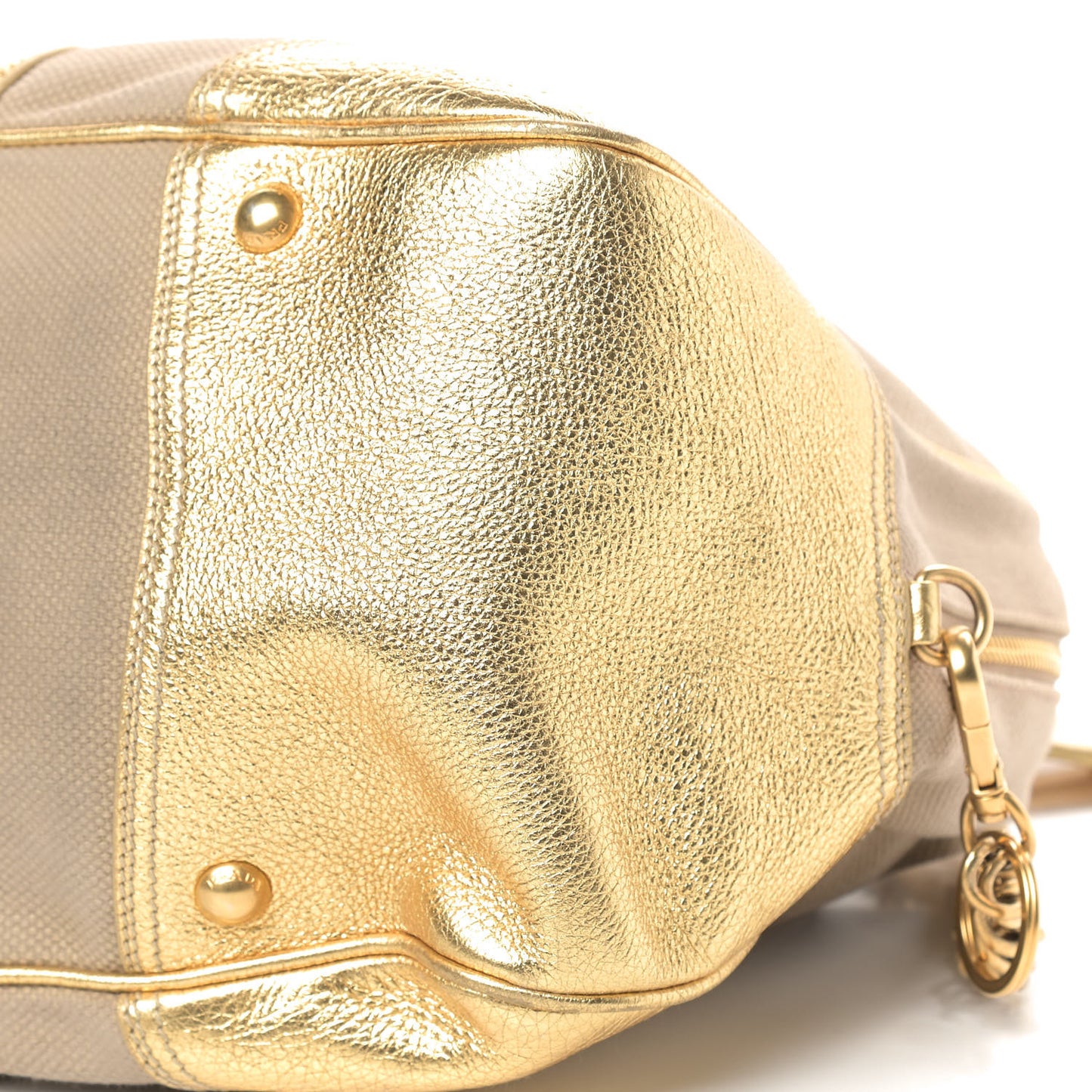 Metallic Vitello Daino Canapa Bowler Platino Corda