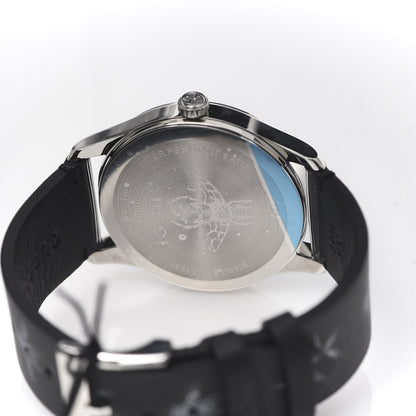 Gucci Stainless Steel Calfskin 38mm G-Timeless Bee Star Hologram Quartz Watch Black 5 of 6
