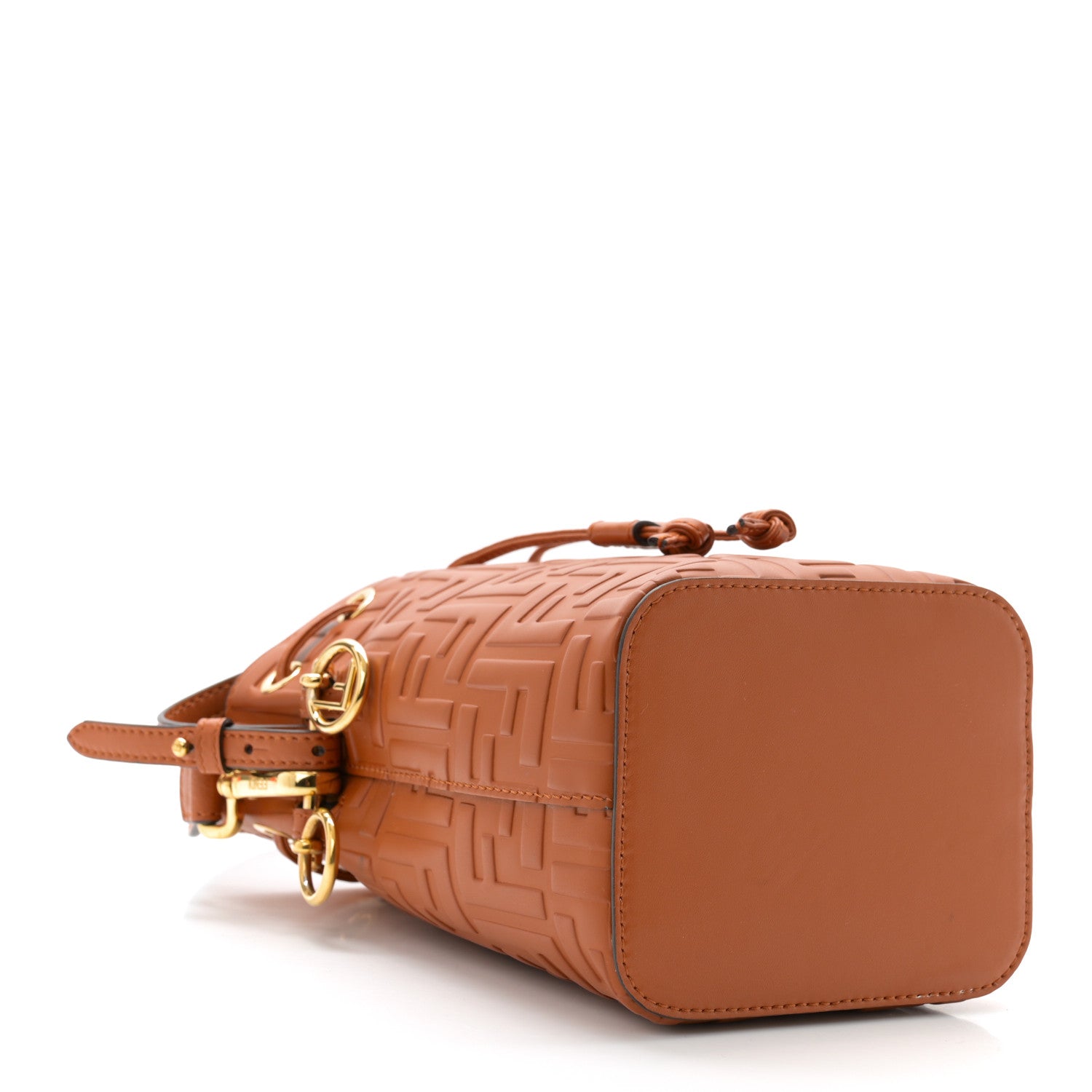 Fendi Vitello Liberty F is Fendi FF 1974 Embossed Mini Mon Tresor Bucket Bag Brandy 4 of 11