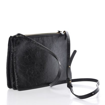 Celine Shiny Goatskin Large Trio Crossbody Bag Black 3 of 11