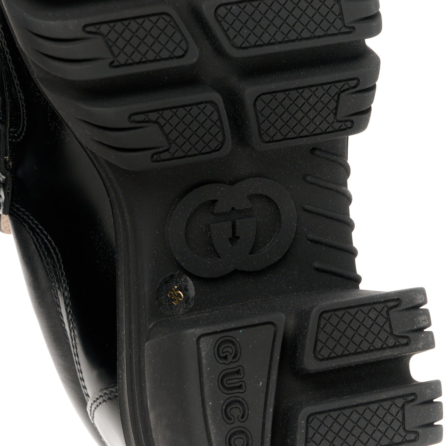 Gucci Magnum Calfskin Nappa Samoa Womens Horsebit Platform Chunky Lug Sole 40mm Loafers 35 Black 8 of 11