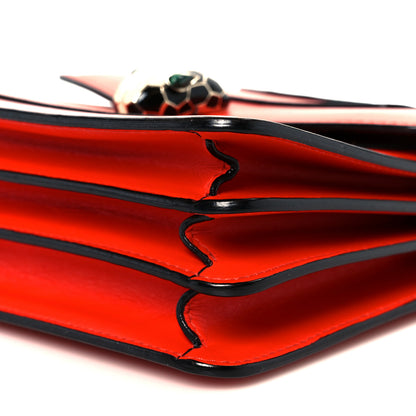 Bulgari Calfskin Serpenti Forever Top Handle Red 12 of 13