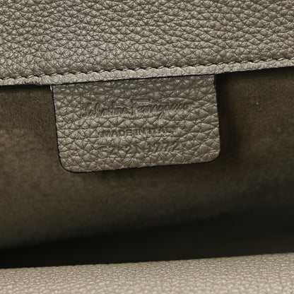 Salvatore Ferragamo Calfskin Large Studio Soft Bag Verde Olivo 6 of 9