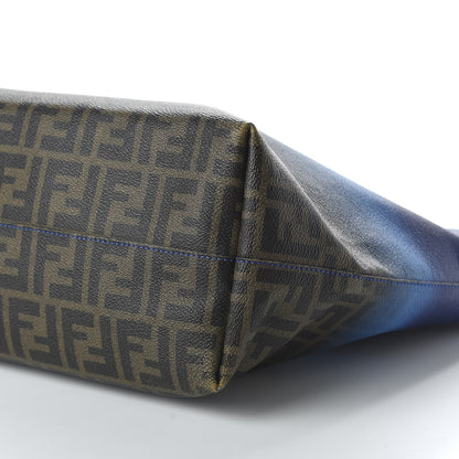 Fendi Ombre Zucca Spalmati Medium Roll Tote Tobacco Turquoise 6 of 8
