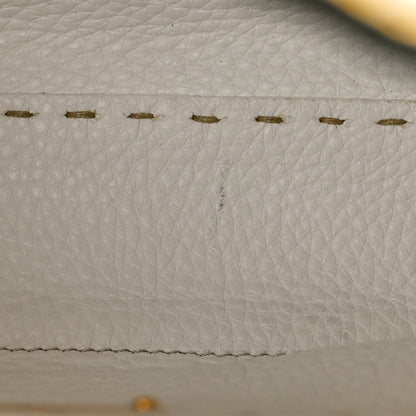 Fendi Cuoio Romano Selleria Chamois Medium Peekaboo Iconic Essentially Satchel Limone Cipria White 14 of 14