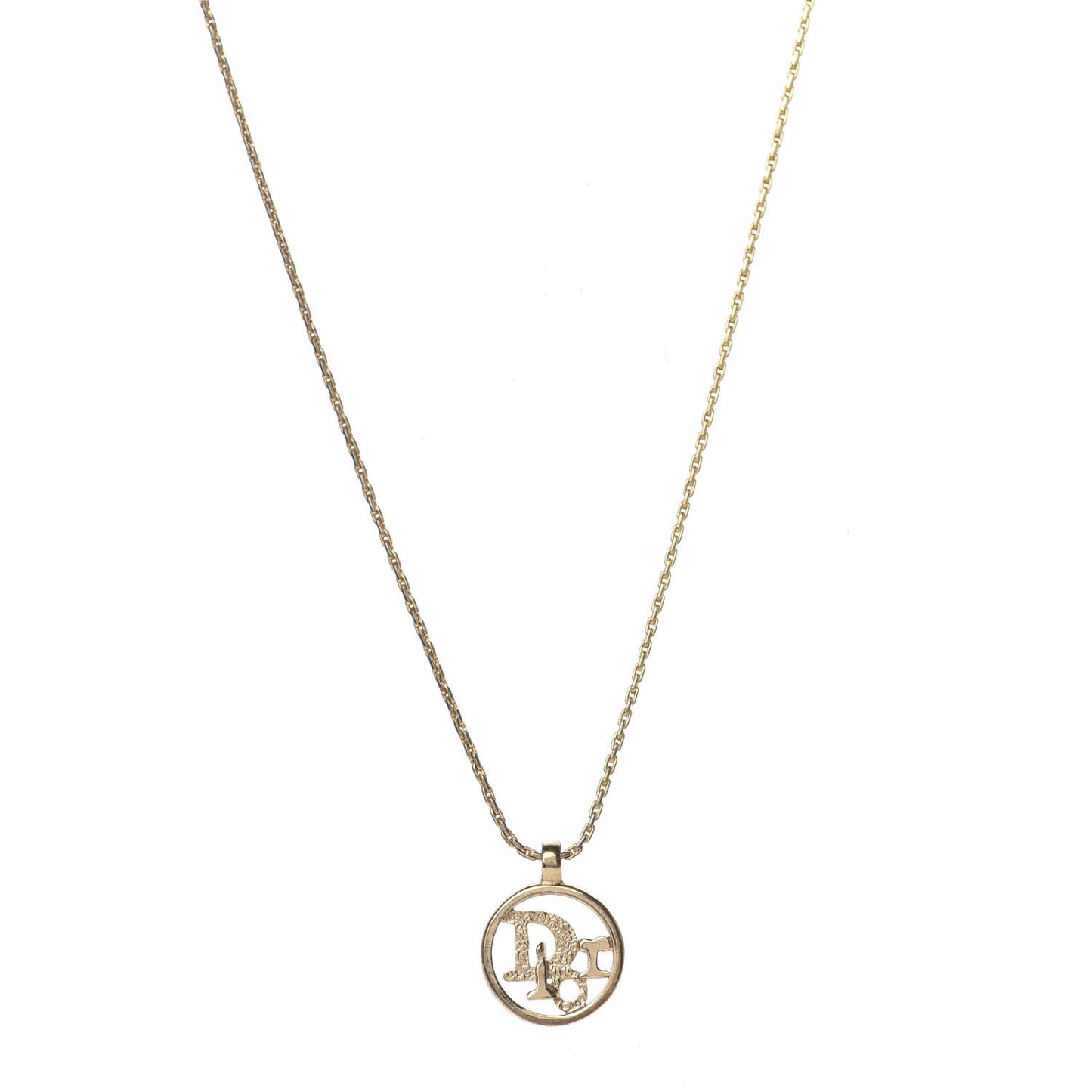 Metal Logo Necklace Gold
