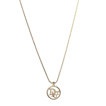 Christian Dior Metal Logo Necklace Gold 1 of 4